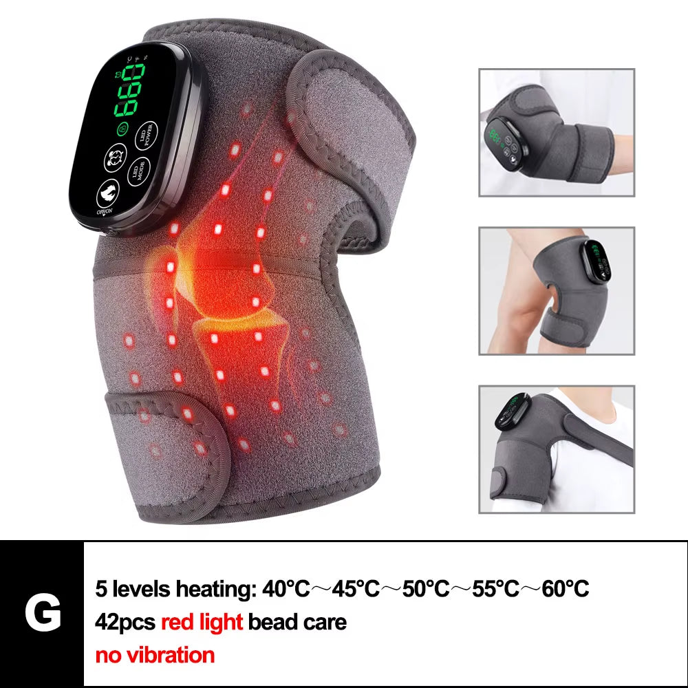 3-in-1 Electric Heated Vibration Knee and Joint Massager for Ultimate Muscle Relaxation and Pain Relief