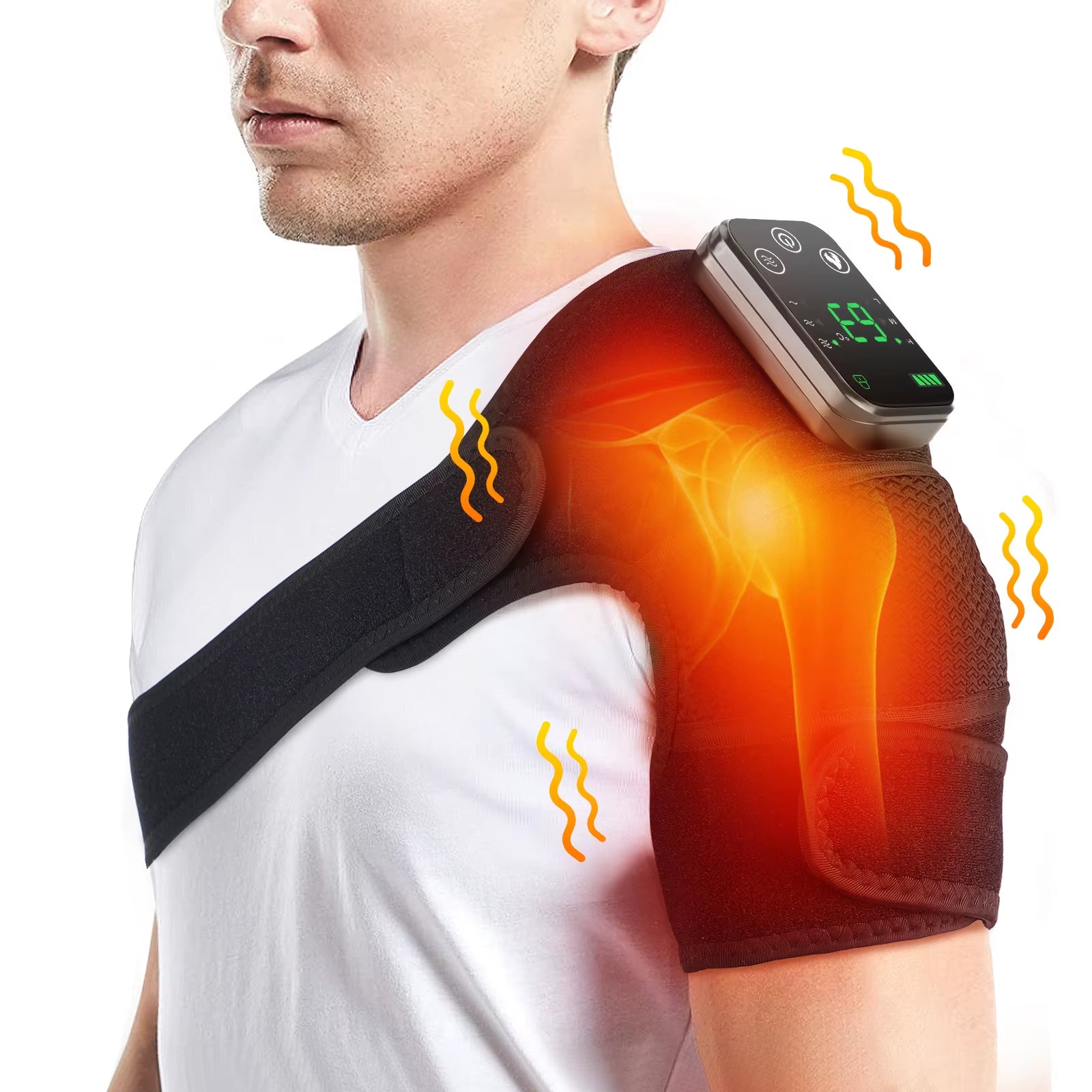 3-in-1 Electric Heated Vibration Knee and Joint Massager for Ultimate Muscle Relaxation and Pain Relief
