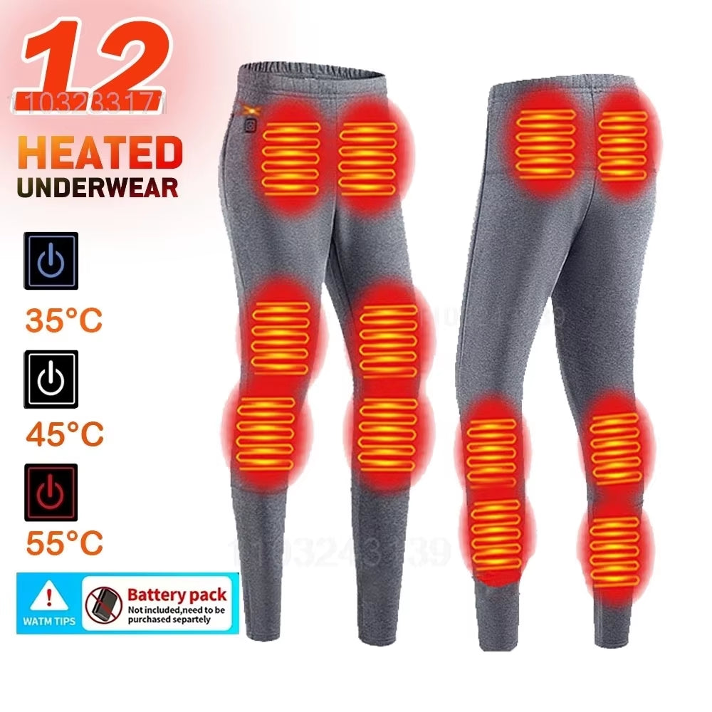 52 Areas Heated Underwear Men Winter USB Electric Heated Thermal Underwear Women'S Ski Self Heating Underwear