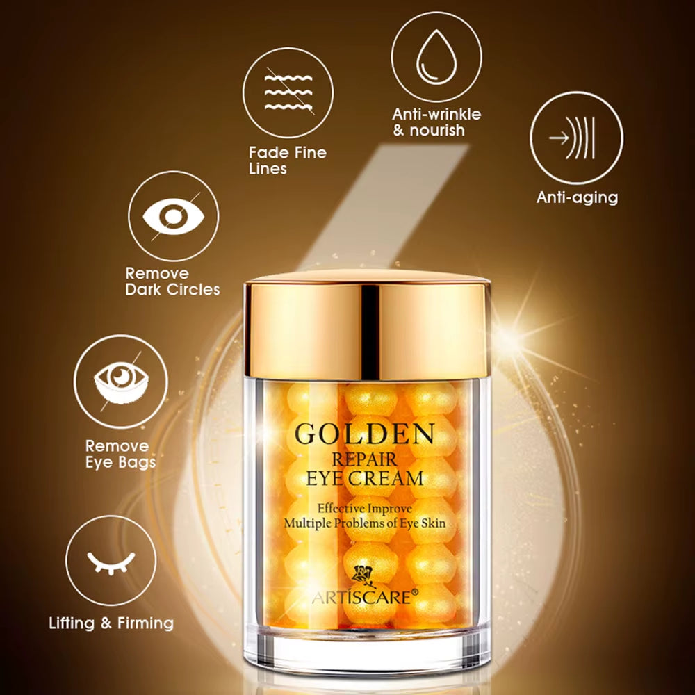 Luxurious 24K Gold Skincare Set - Revitalize Your Skin with Moisturizing Face Cream, Serum, and Dark Circles Essence - Premium Korean Beauty Products